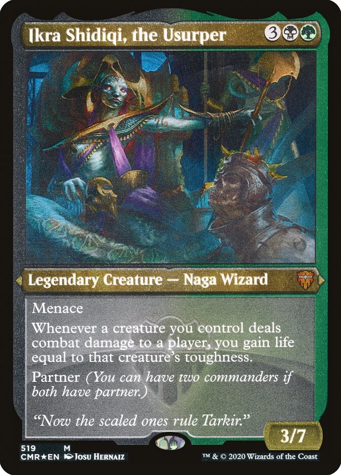 Ikra Shidiqi, the Usurper (Etched) [Commander Legends]