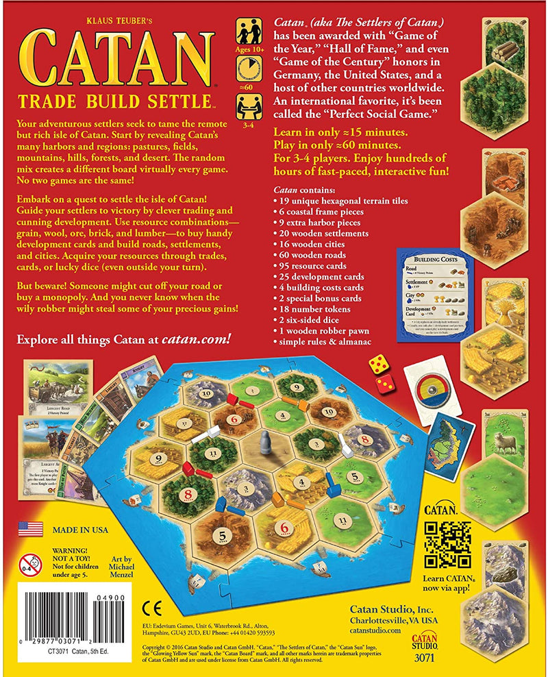 CATAN - KlLAUS TEUBER'S Trade Build Settle Board Game