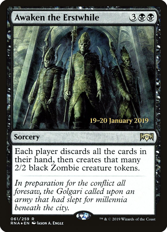 Awaken the Erstwhile [Ravnica Allegiance Prerelease Promos]