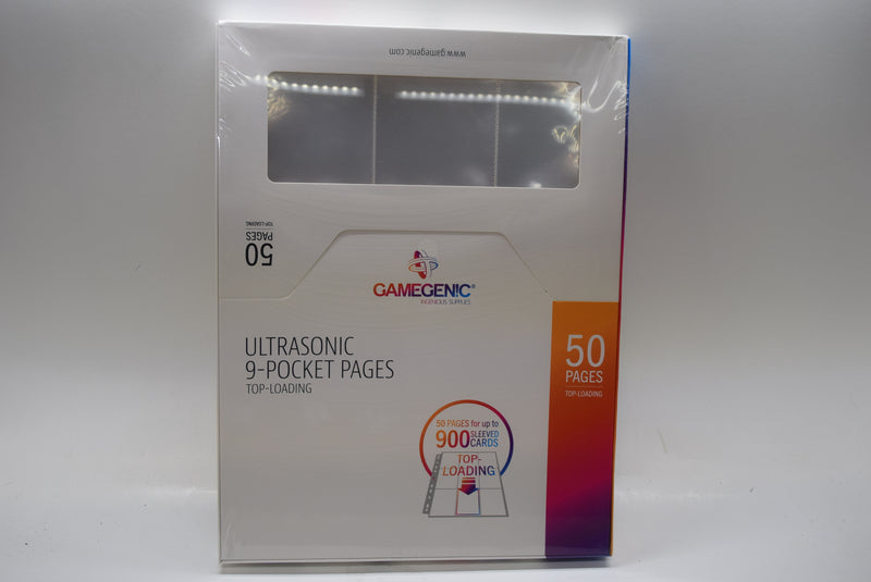 Gamegenic 18-Pocket Top Loading Card Pages - 50 pages - Clear