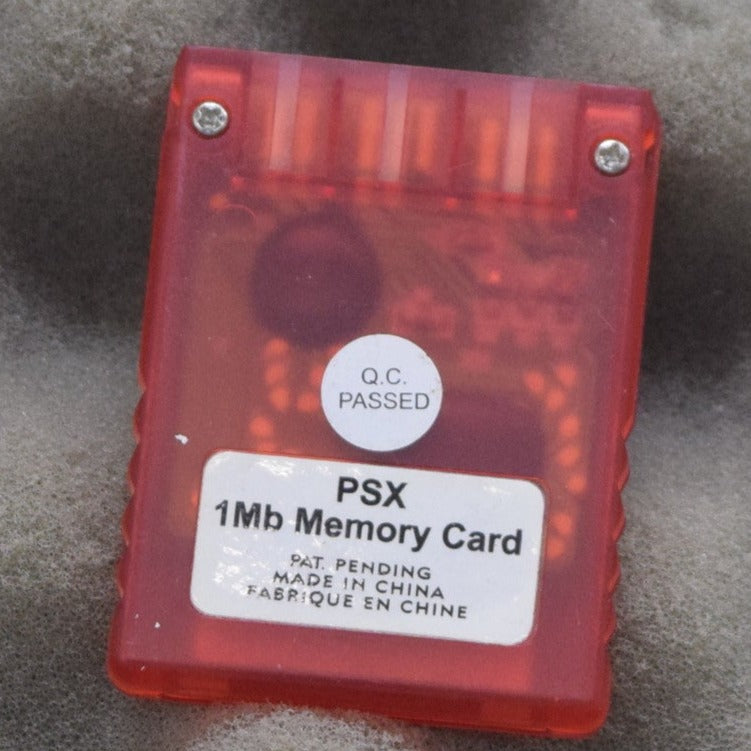 PSX 1MB Memory Card Red