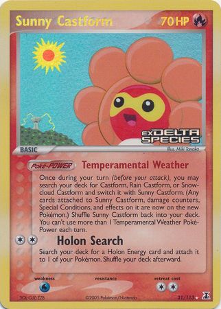 Sunny Castform (31/113) (Stamped) [EX: Delta Species]