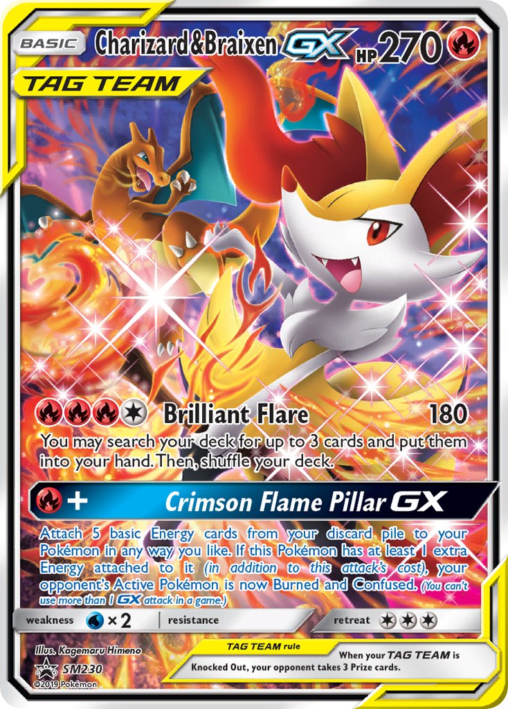 Charizard & Braixen GX (SM230) [Sun & Moon: Black Star Promos]