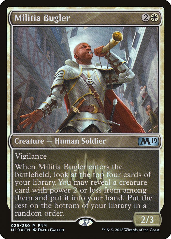 Militia Bugler (FNM) [Core Set 2019 Promos]