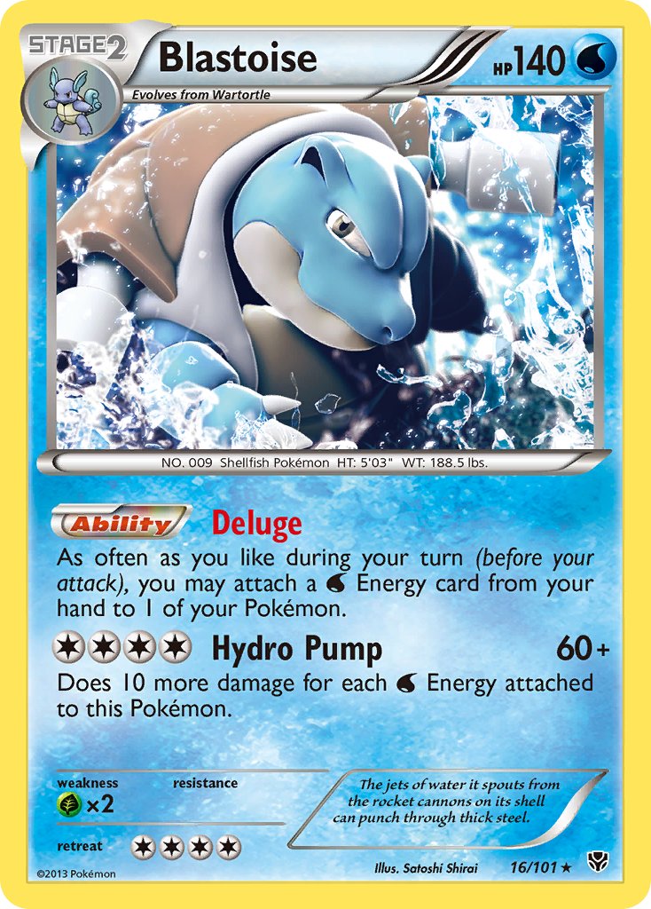 Blastoise (16/101) (Cosmos Holo) (Blister Exclusive) [Black & White: Plasma Blast]