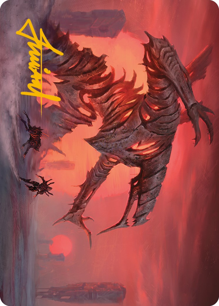 Red Sun's Zenith Art Card (Gold-Stamped Signature) [Phyrexia: All Will Be One Art Series]