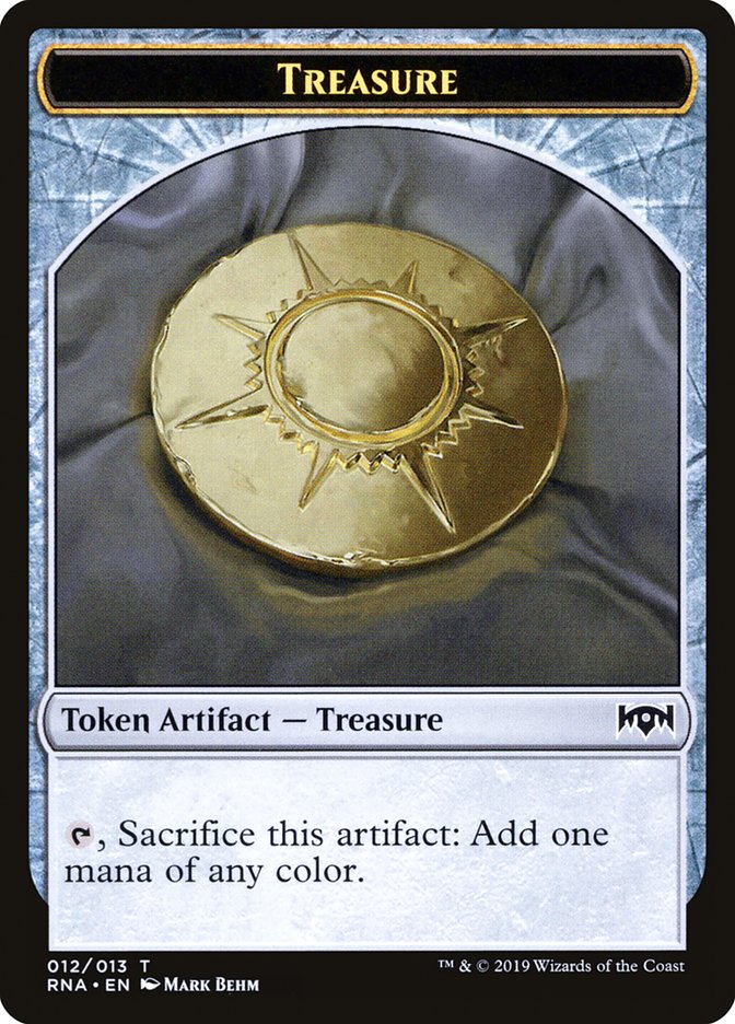 Cleric // Treasure Double-sided Token [Ravnica Allegiance Guild Kits Tokens]