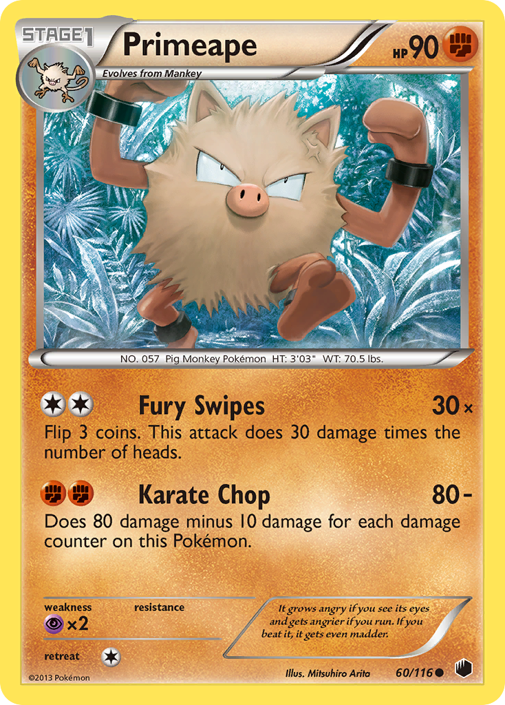 Primeape (60/116) [Black & White: Plasma Freeze]