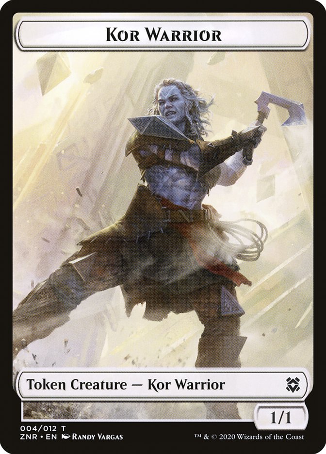 Construct // Kor Warrior Double-sided Token [Zendikar Rising Tokens]