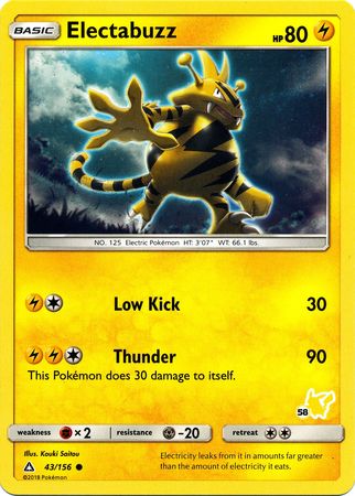 Electabuzz (43/156) (Pikachu Stamp