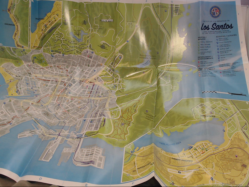 Grand Theft Auto V with Map (Microsoft Xbox 360, 2013)