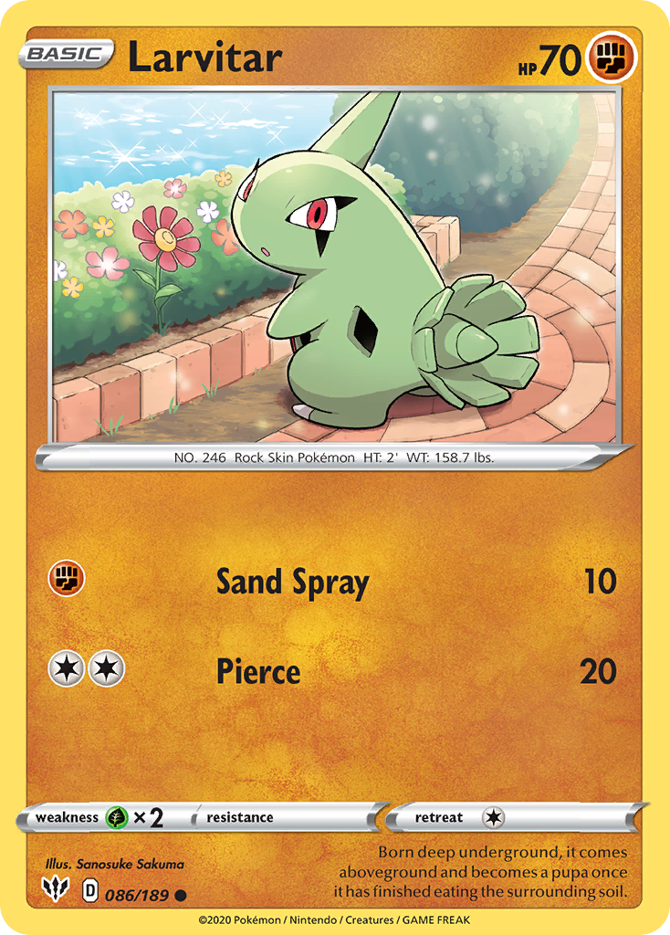 Larvitar (086/189) [Sword & Shield: Darkness Ablaze]