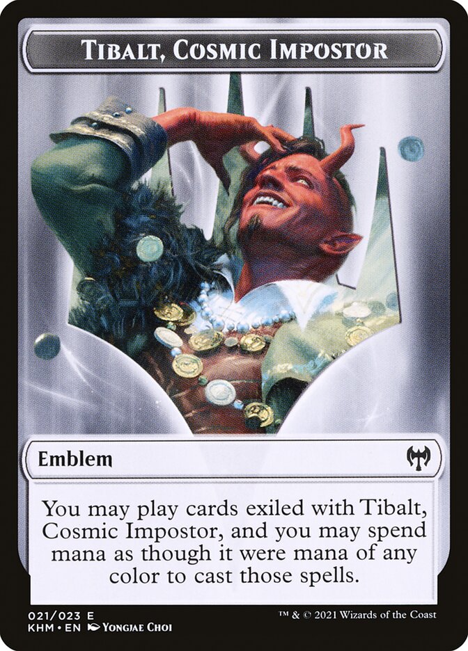 Dwarf Berserker // Tibalt, Cosmic Impostor Emblem Double-sided Token [Kaldheim Tokens]