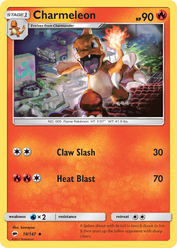 Charmeleon (19/147) [Sun & Moon: Burning Shadows]