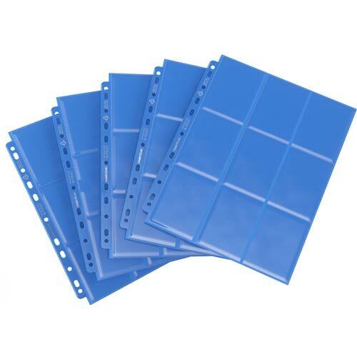 Gamegenic 18-Pocket Side Loading Card Pages - 50 pages - Blue