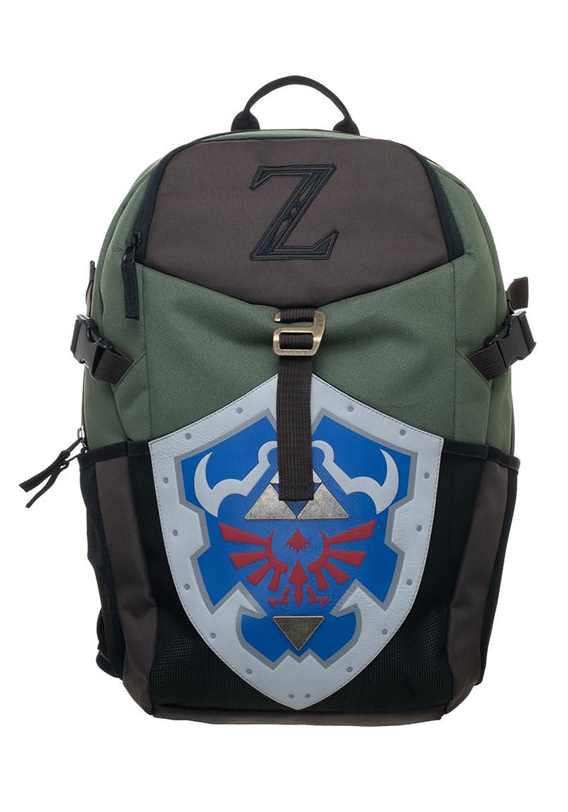 Shield Front Pocket Green Canvas Bag - Zelda - Nintendo